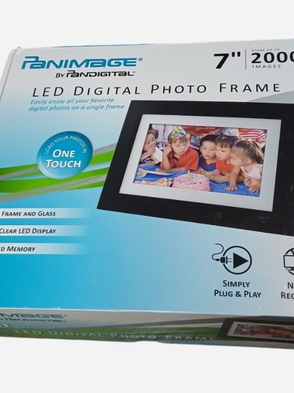 Panimage 7" Black LED Digital Photo Frame by Pandigital With Remote